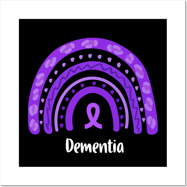 Dementia Rainbow Awareness Wall Art by MerchAndrey